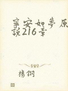 宁安如梦原著小说216章