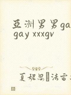亚洲男男gay gay xxxgv