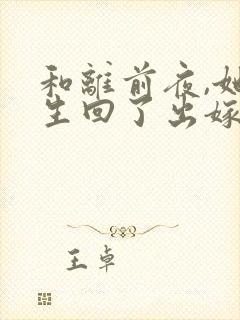 和离前夜,她重生回了出嫁前txt