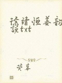 徐靖恒姜韵初小说txt封面