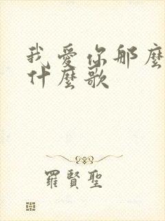 我爱你那么多是什么歌