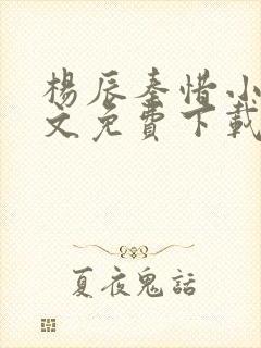 杨辰秦惜小说全文免费下载阅读