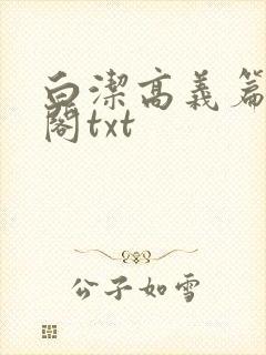 白洁高义篇笔趣阁txt