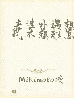 老婆外遇想离婚我不想离怎么办