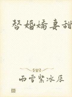 替婚娇妻甜又飒封面