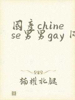 国产chinese男男gay 网站