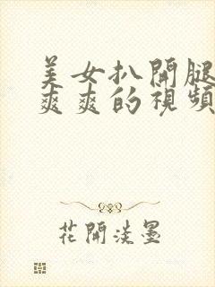 美女扒开腿让我爽爽的视频