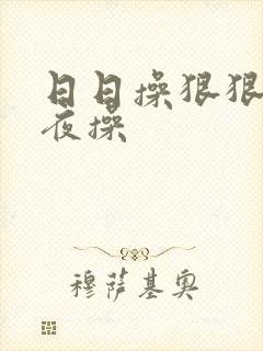 日日操狠狠操夜夜操