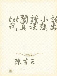 txt阅读小说我真没想出名啊