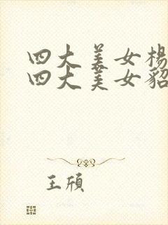 四大美女杨玉环四大美女貂蝉封面