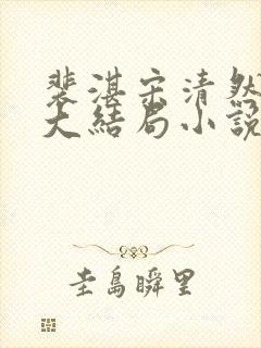 裴湛宋清然姜o大结局小说名