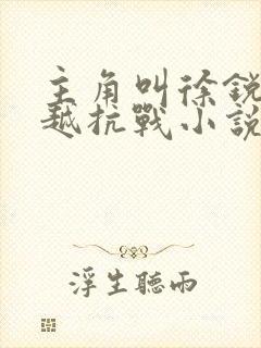 主角叫徐锐的穿越抗战小说封面