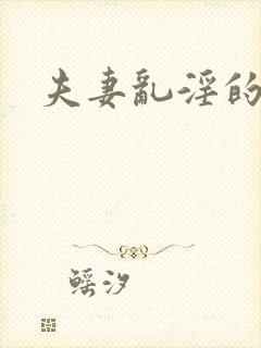 夫妻乱淫的小说