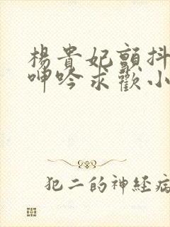 杨贵妃颤抖双乳呻吟求欢小说封面