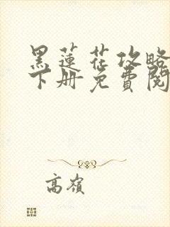 黑莲花攻略手册下册免费阅读