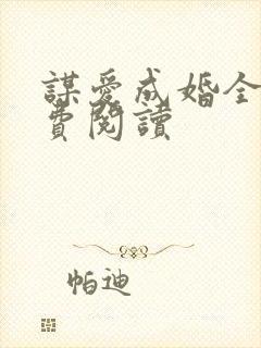 谋爱成婚全文免费阅读封面