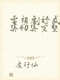 电视剧于成龙全集40集完整版免费