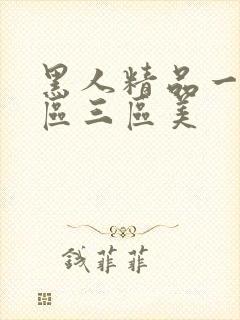 黑人精品一区二区三区美