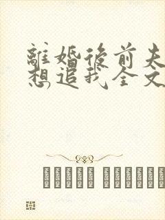 离婚后前夫总是想追我全文免费阅读