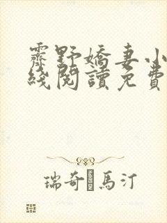 霁野娇妻小说在线阅读免费