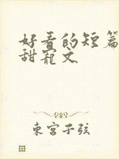 好看的短篇古言甜宠文