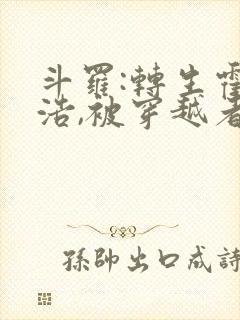 斗罗:转生霍雨浩,被穿越者包围小说