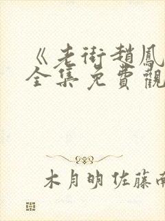 《老街赵凤声》全集免费观看高清