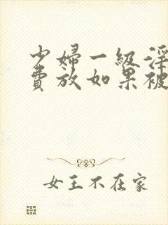 少妇一级淫片免费放如果被