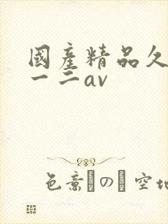 国产精品久久久一二av