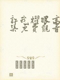 许我耀眼高清全集免费观看