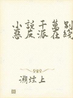 小说千万别当邪恶反派在线阅读