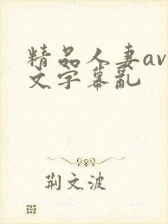 精品人妻av中文字幕乱