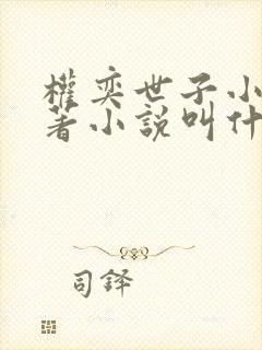 权奕世子小说原著小说叫什么名字啊