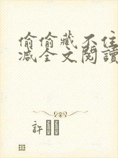 偷偷藏不住无删减全文阅读免费封面