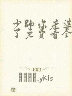 少帅你老婆又跑了免费看全文