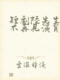 短剧陆先生余生不再见演员表