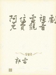 阿信电视剧全集免费观看