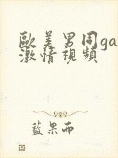欧美男同gay激情视频