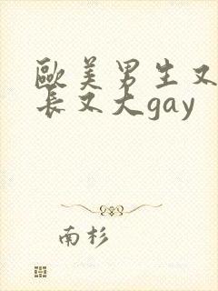 欧美男生又粗又长又大gay