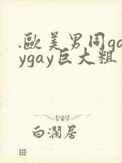 .欧美男同gaygay巨大粗