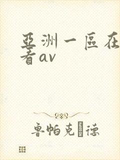 亚洲一区在线观看av