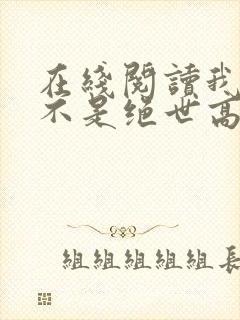 在线阅读我真的不是绝世高人