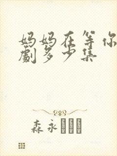 妈妈在等你连续剧多少集封面