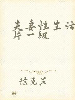 夫妻性生活黄色片一级封面