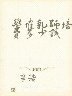 学催乳师培训学费多少钱