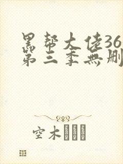 黑帮大佬365第三季无删减