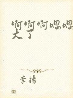 啊啊啊嗯嗯嗯太大了封面