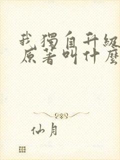 我独自升级小说原著叫什么