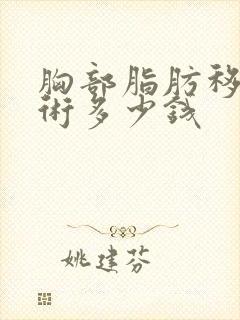 胸部脂肪移植手术多少钱