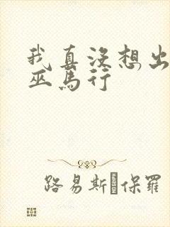 我真没想出名啊巫马行封面